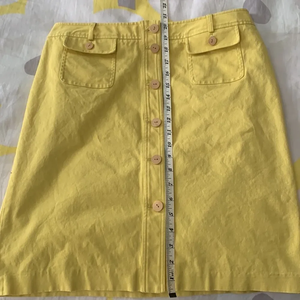 J. McLaughlin Yellow Button Up‎ Skirt